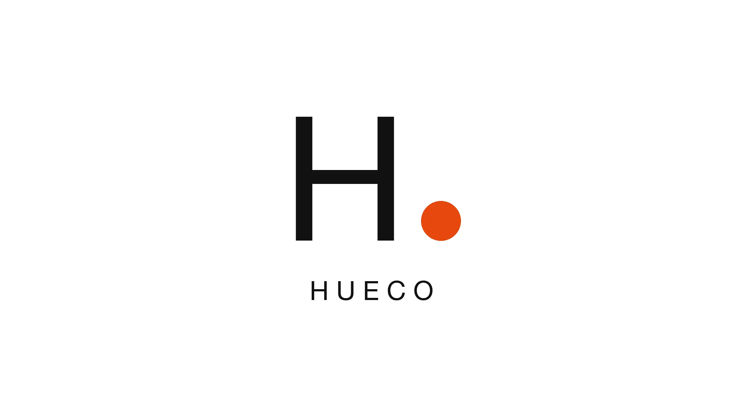 Hueco — logotipo: la H con el punto