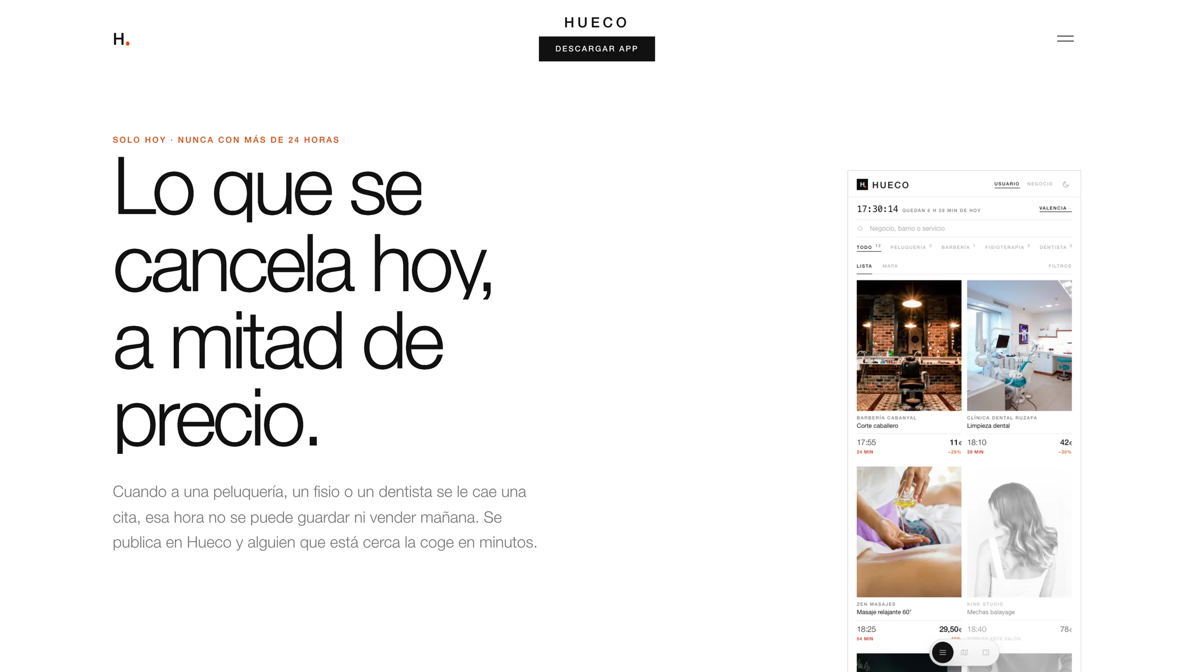 Hueco — web de la marca